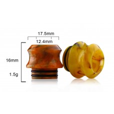 AMBER RESIN WIDE BORE 810 DRIP TIP